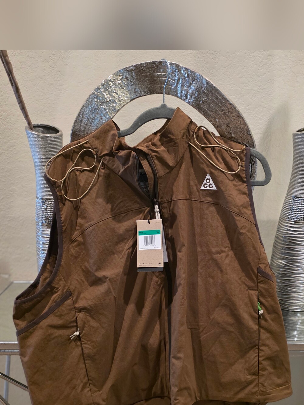 Nike ACG Brown Shell Vest with Logo
